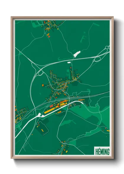 Une affiche de carte sur Héming