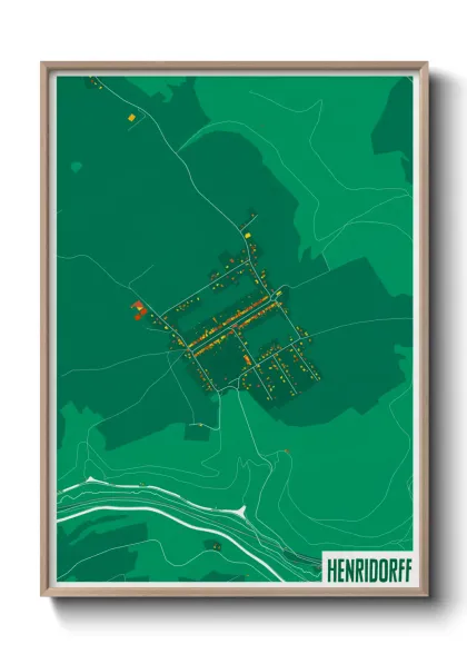 Une affiche de carte sur Henridorff