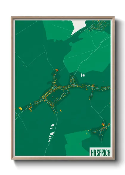 Une affiche de carte sur Hilsprich