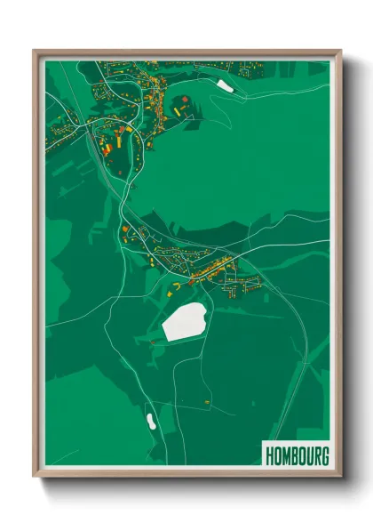 Une affiche de carte sur Hombourg
