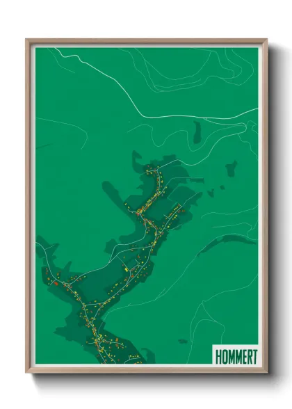 Une affiche de carte sur Hommert