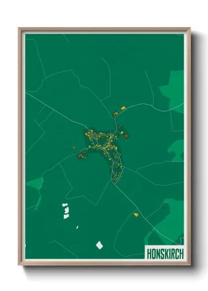 Une affiche de carte sur Honskirch