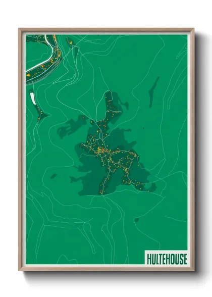 Une affiche de carte sur Hultehouse