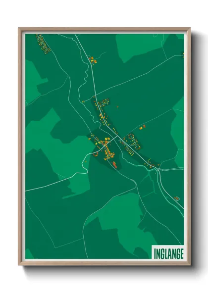 Une affiche de carte sur Inglange