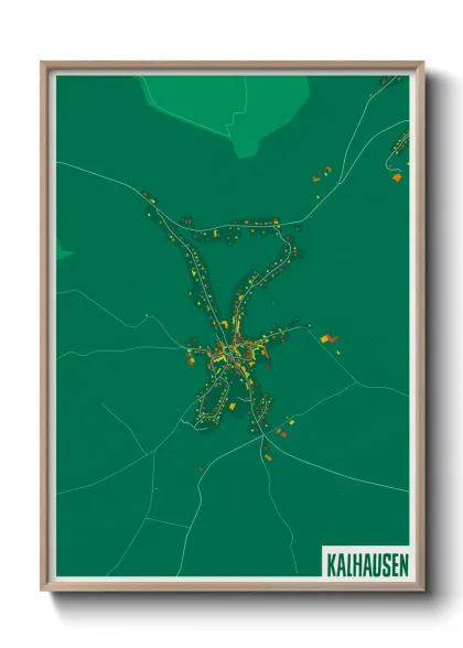 Une affiche de carte sur Kalhausen