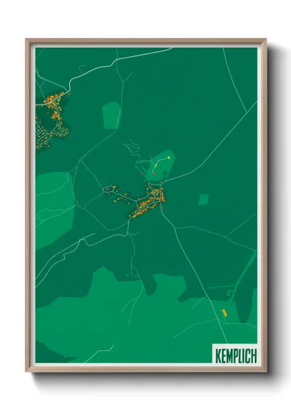Une affiche de carte sur Kemplich