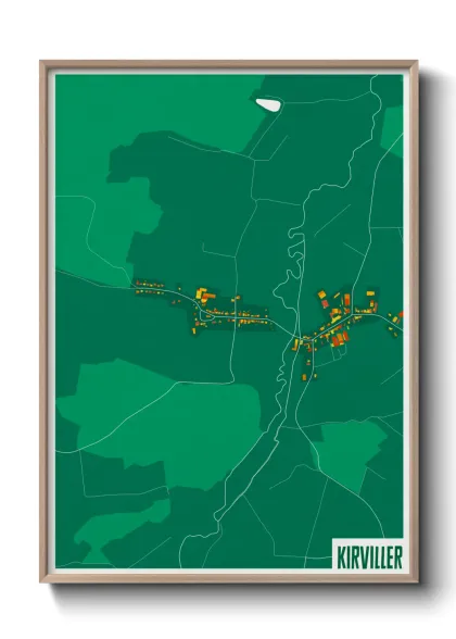 Une affiche de carte sur Kirviller