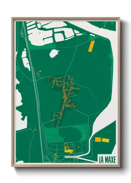 Une affiche de carte sur La Maxe
