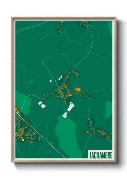 Une affiche de carte sur Lachambre