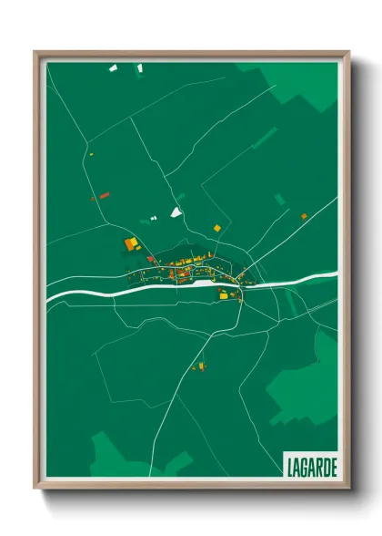 Une affiche de carte sur Lagarde
