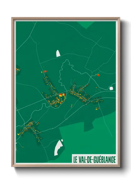 Une affiche de carte sur Le Val-de-Guéblange