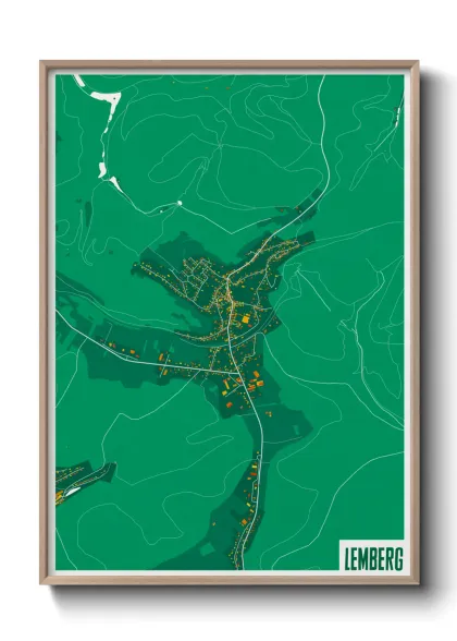 Une affiche de carte sur Lemberg