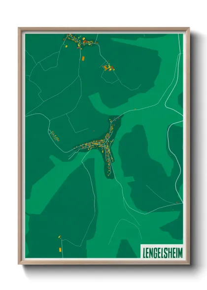 Une affiche de carte sur Lengelsheim