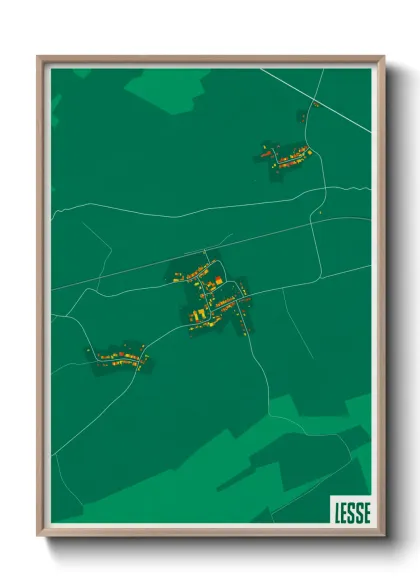 Une affiche de carte sur Lesse