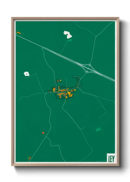 Une affiche de carte sur Ley