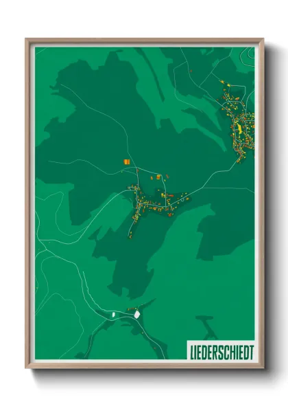 Une affiche de carte sur Liederschiedt