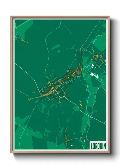 Une affiche de carte sur Lorquin