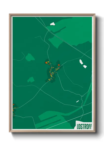 Une affiche de carte sur Lostroff