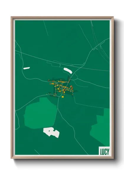 Une affiche de carte sur Lucy