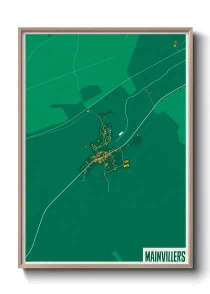 Une affiche de carte sur Mainvillers