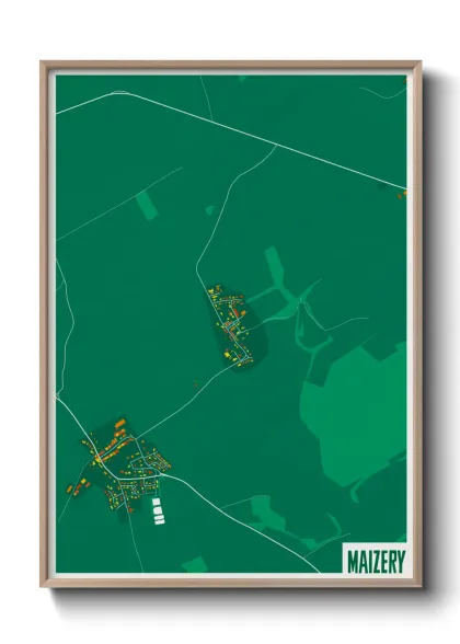 Une affiche de carte sur Maizery
