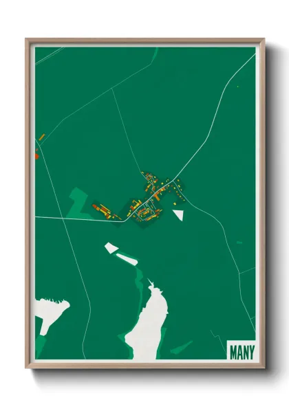 Une affiche de carte sur Many