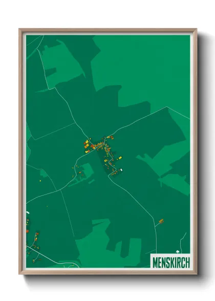 Une affiche de carte sur Menskirch