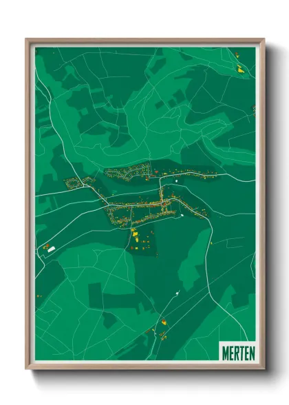Une affiche de carte sur Merten
