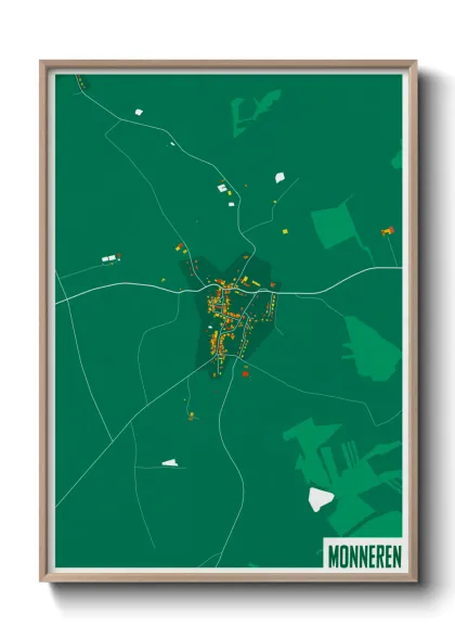 Une affiche de carte sur Monneren