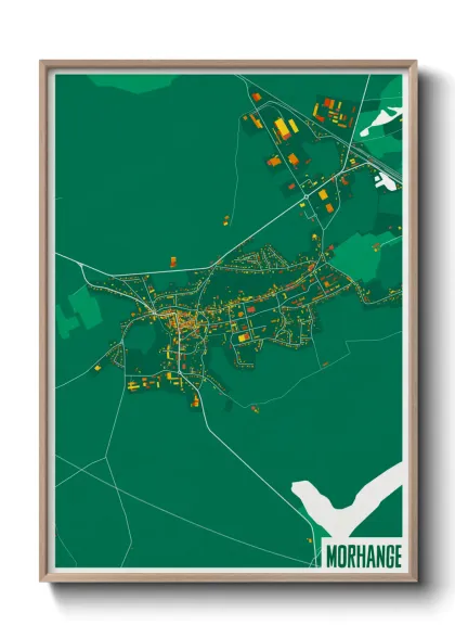 Une affiche de carte sur Morhange