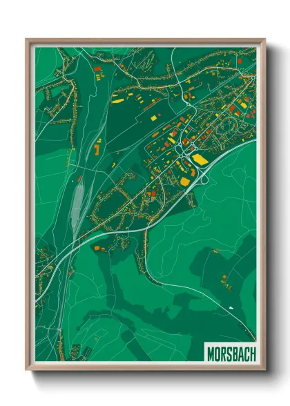Une affiche de carte sur Morsbach