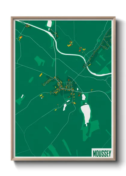 Une affiche de carte sur Moussey