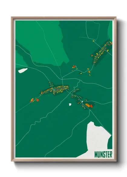 Une affiche de carte sur Munster