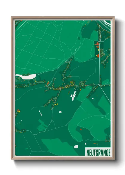 Une affiche de carte sur Neufgrange