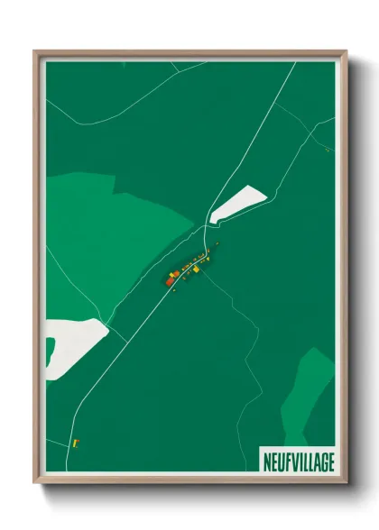 Une affiche de carte sur Neufvillage