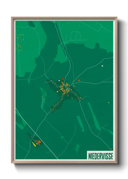 Une affiche de carte sur Niedervisse