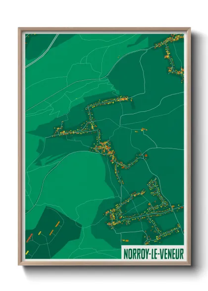 Une affiche de carte sur Norroy-le-Veneur