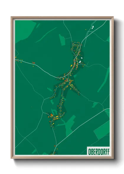 Une affiche de carte sur Oberdorff