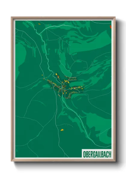 Une affiche de carte sur Obergailbach
