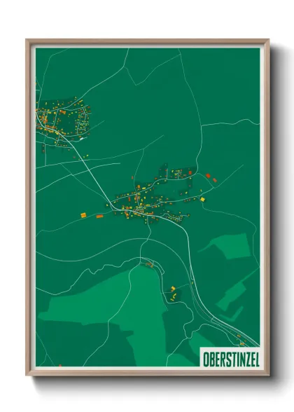 Une affiche de carte sur Oberstinzel
