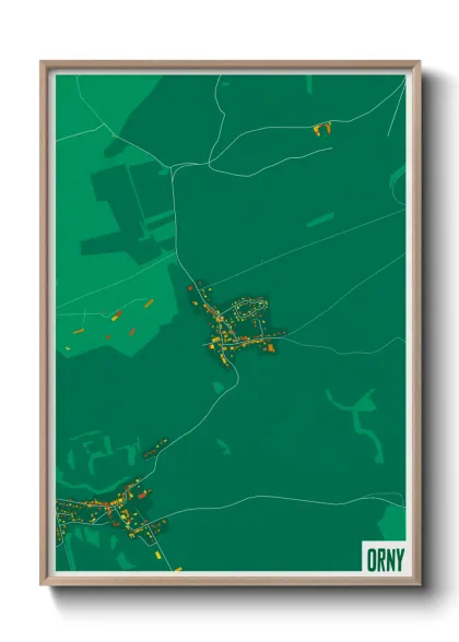 Une affiche de carte sur Orny