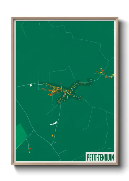 Une affiche de carte sur Petit-Tenquin