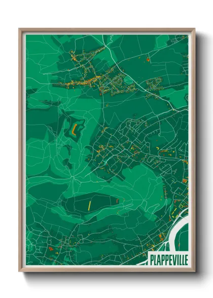 Une affiche de carte sur Plappeville