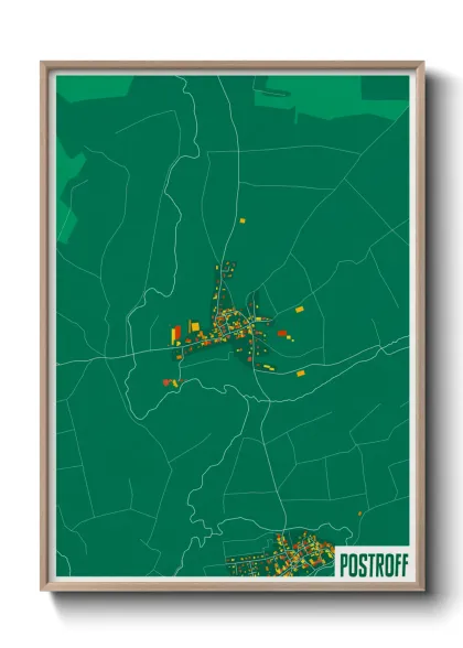 Une affiche de carte sur Postroff