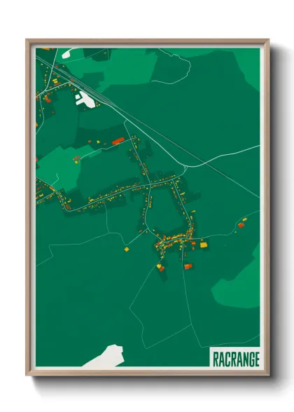 Une affiche de carte sur Racrange