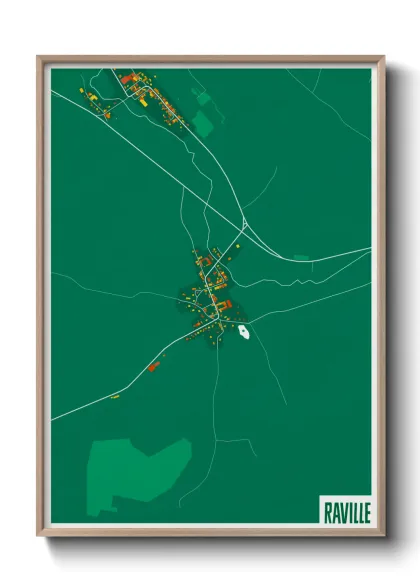 Une affiche de carte sur Raville