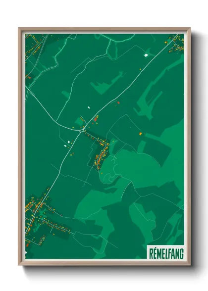 Une affiche de carte sur Rémelfang