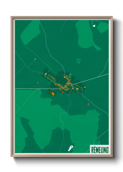 Une affiche de carte sur Rémeling