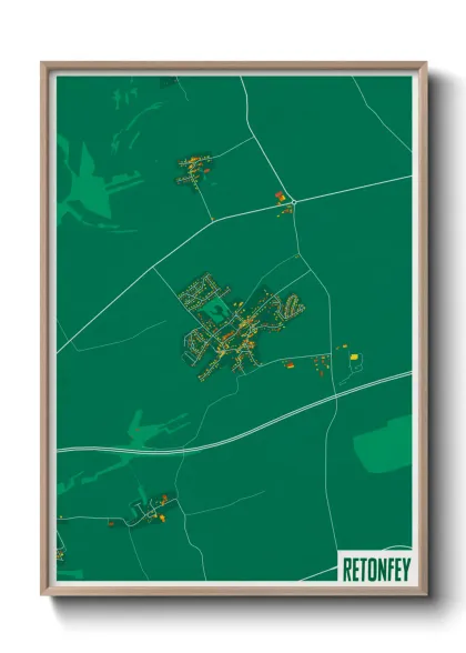 Une affiche de carte sur Retonfey