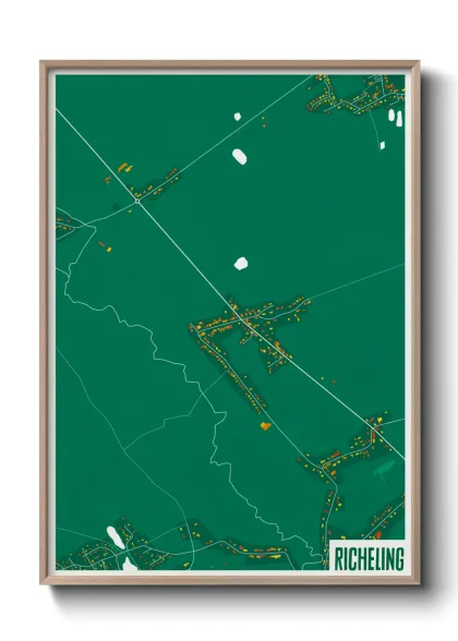 Une affiche de carte sur Richeling